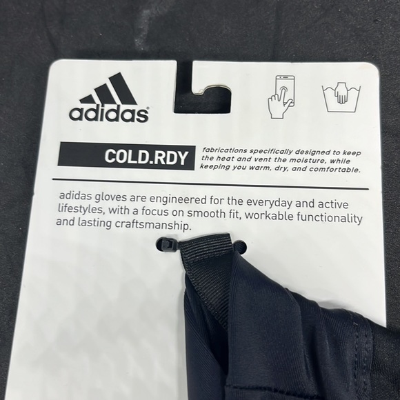 adidas Men's Cold.Rdy Touchscreen Conductivity Point Dash Gloves Black L/XL - Picture 9 of 10